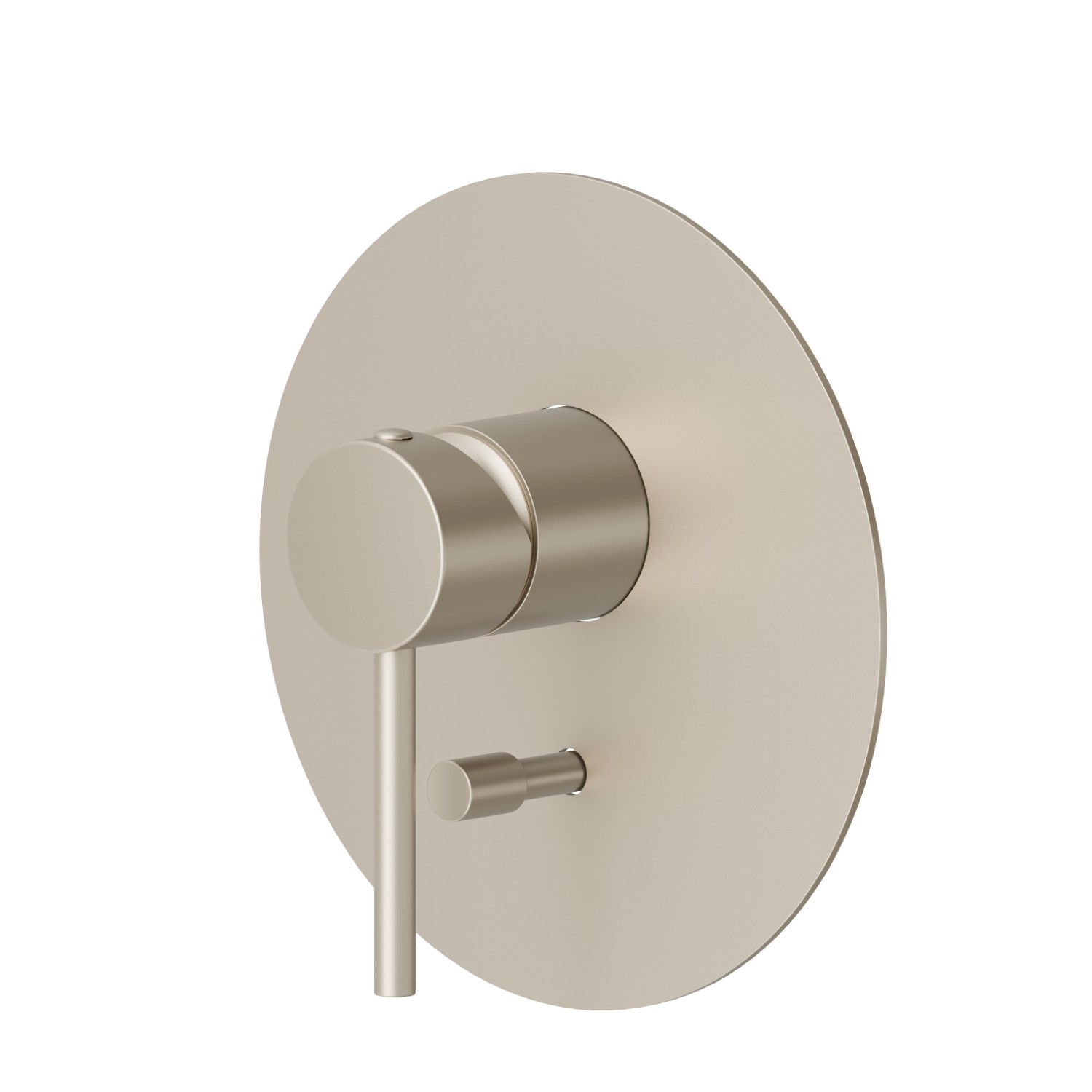 Single lever concealed mixer with 2 ways out automatic diverter, 1/2” connections. External part - finish Gold Satin