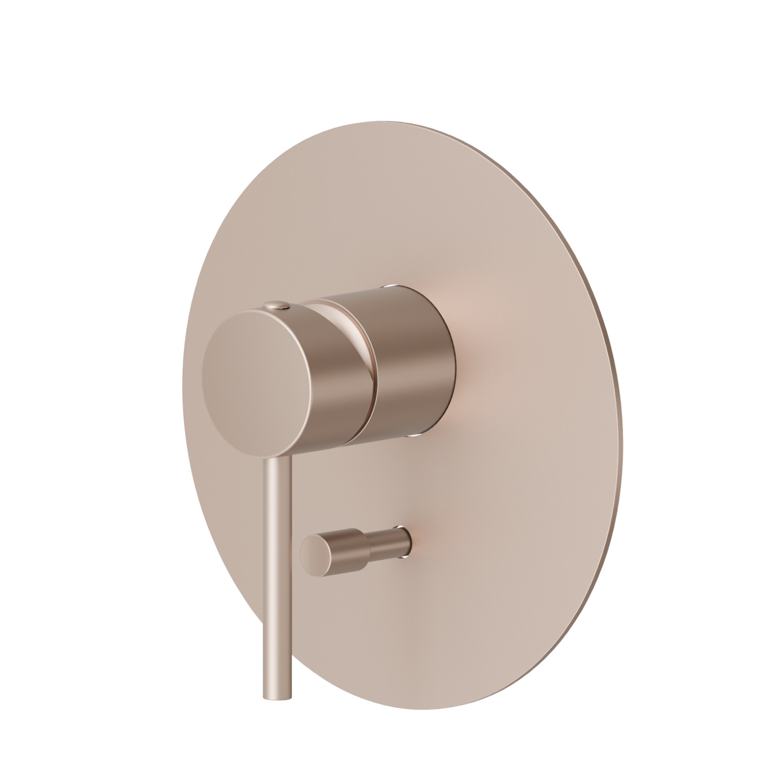 Single lever concealed mixer with 2 ways out automatic diverter, 1/2” connections. External part - finish Copper Satin