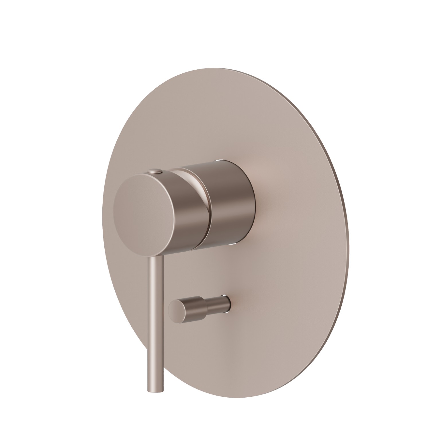 Single lever concealed mixer with 2 ways out automatic diverter, 1/2” connections. External part - finish Copper Glossy