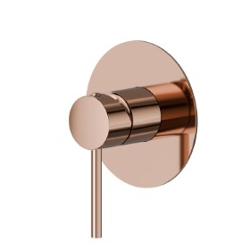 one way out single lever concealed mixer. External part. 1/2” connections - finish PVD Copper Bronze