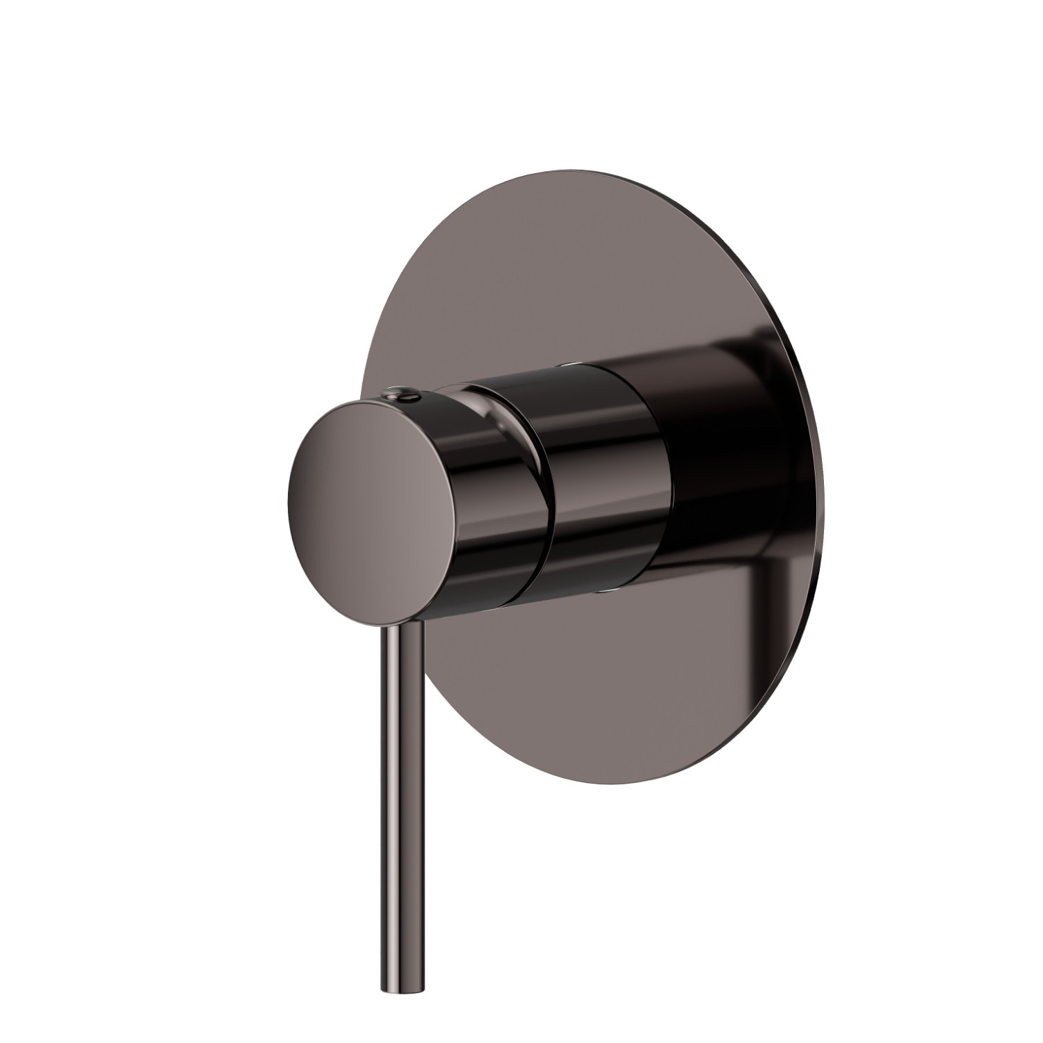 one way out single lever concealed mixer. External part. 1/2” connections - finish PVD Gun Metal