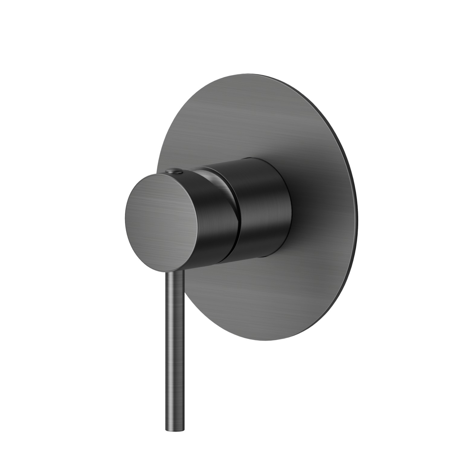 one way out single lever concealed mixer. External part. 1/2” connections - finish PVD Brushed Gun Metal