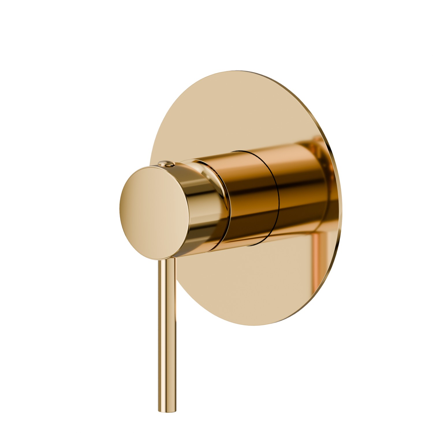 one way out single lever concealed mixer. External part. 1/2” connections - finish PVD Glossy Gold