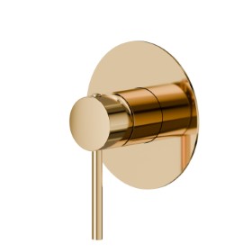 one way out single lever concealed mixer. External part. 1/2” connections - finish PVD Glossy Gold
