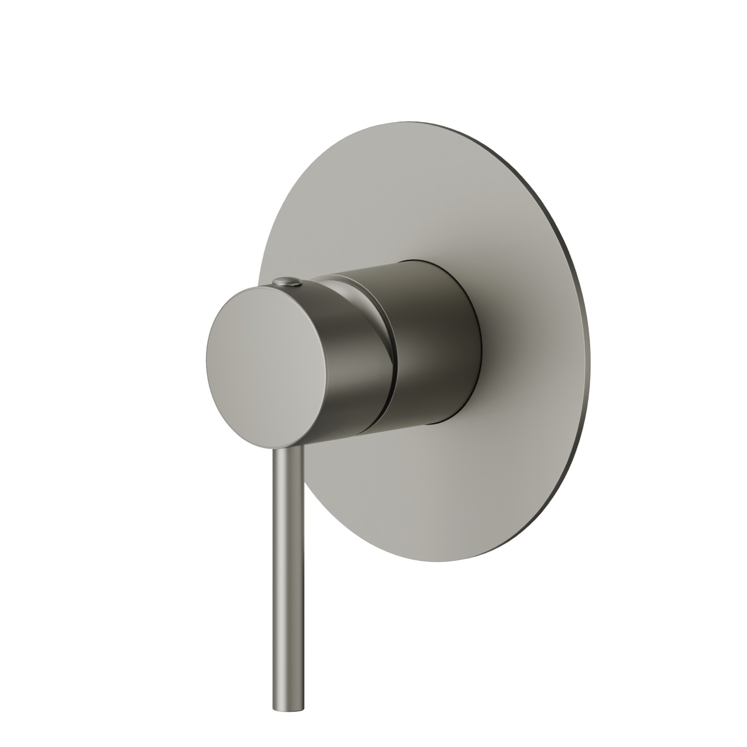 one way out single lever concealed mixer. External part. 1/2” connections - finish Titanium Satin