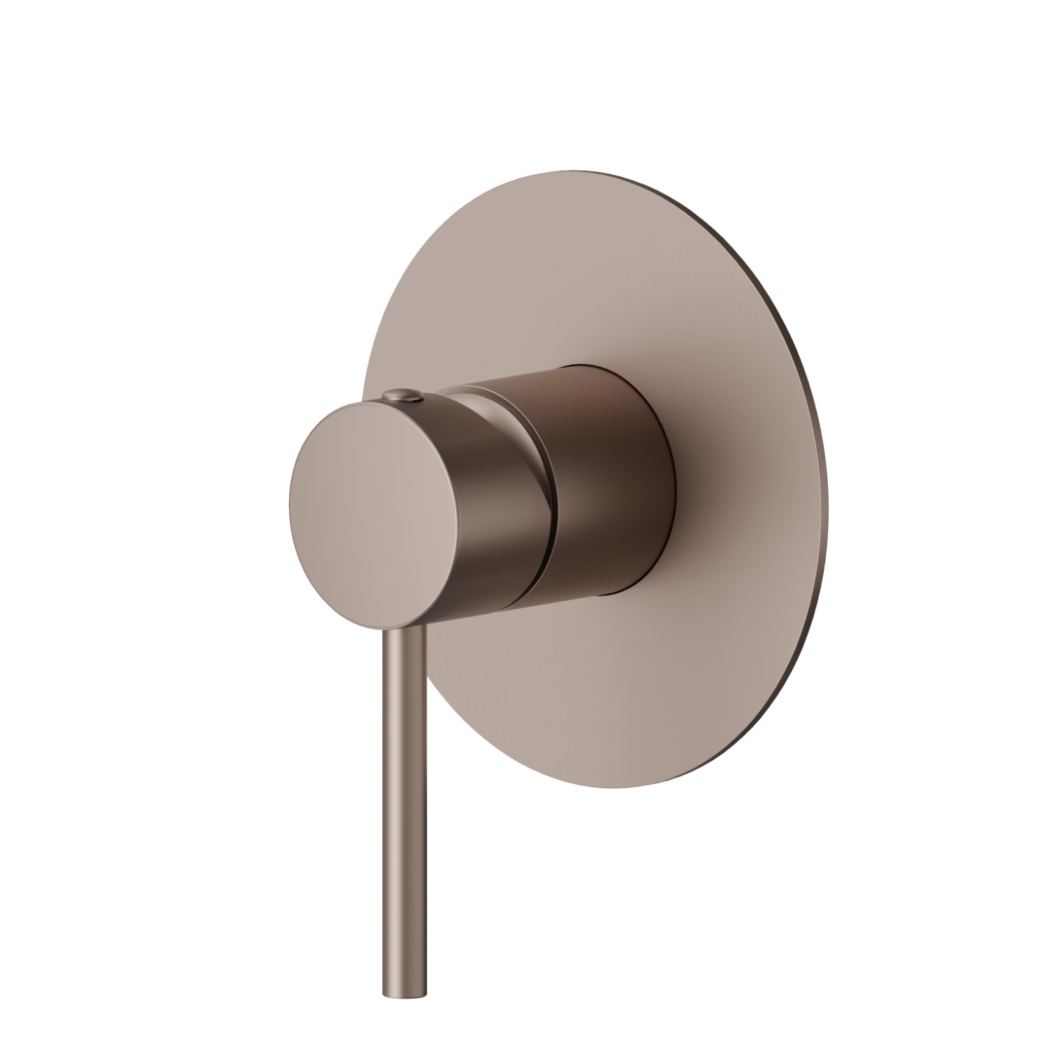 one way out single lever concealed mixer. External part. 1/2” connections - finish Copper Glossy