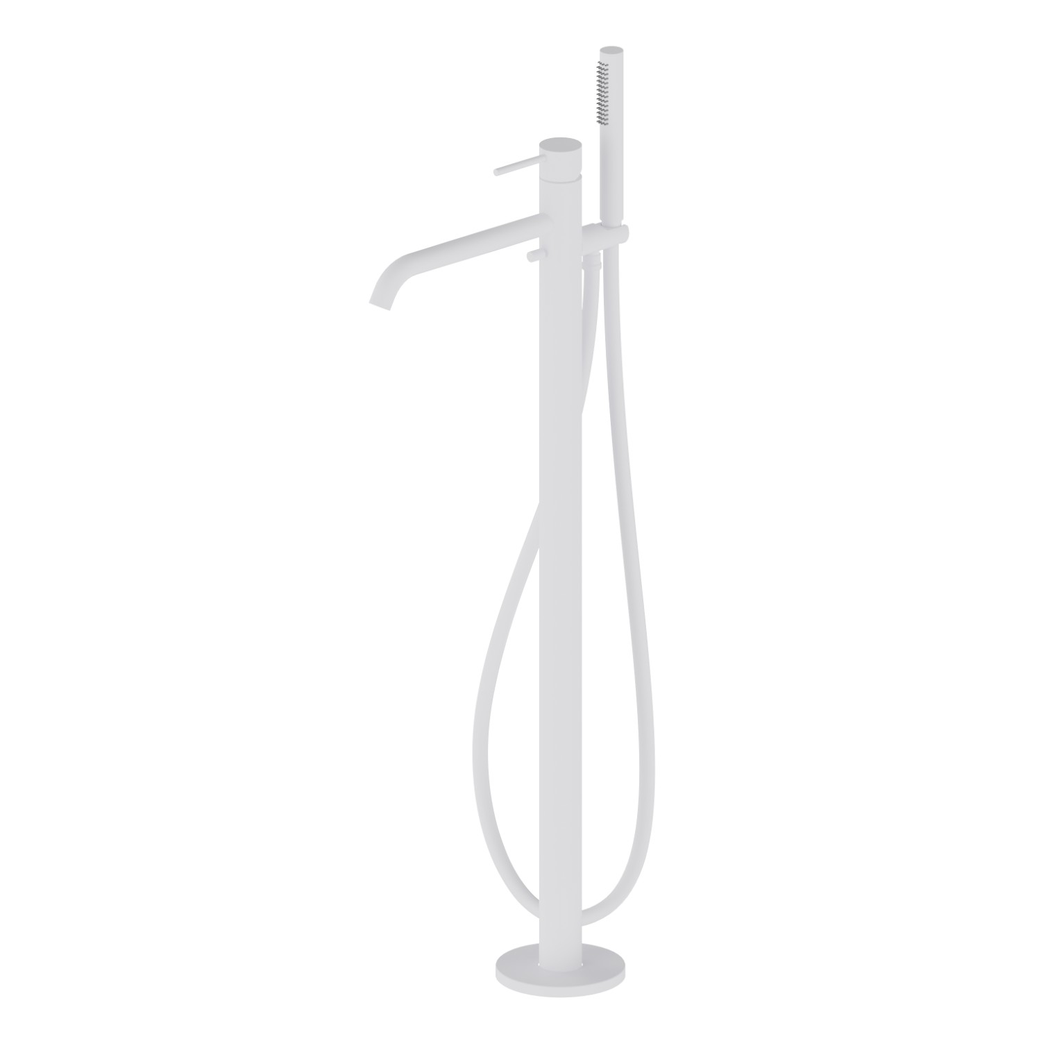 Floor mounted bath group - finish Matt White