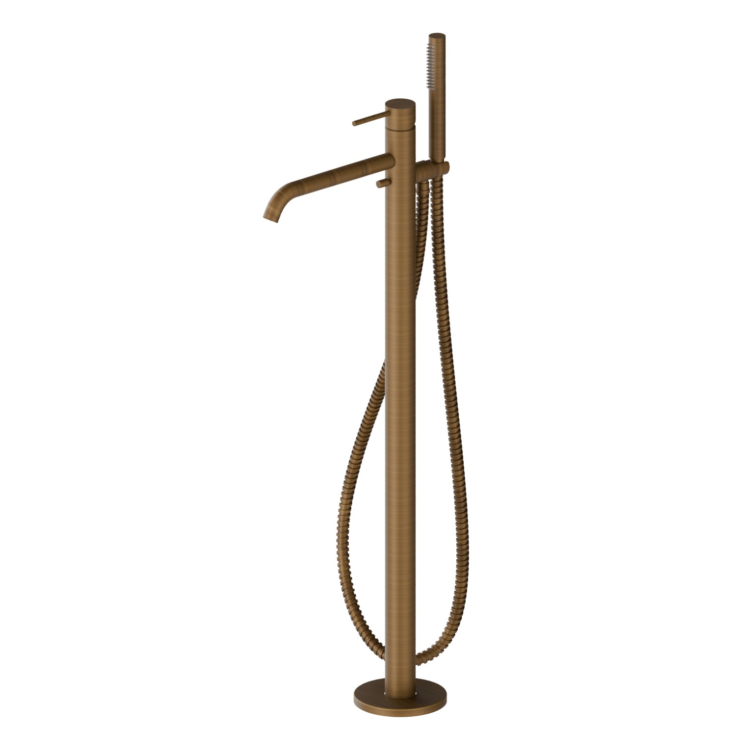 Floor mounted bath group - finish Groove Bronze