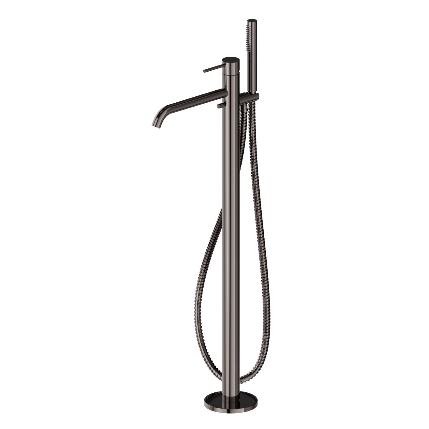 Mitigeur sur pied pour baignoire ilôt - finition PVD Gun Metal