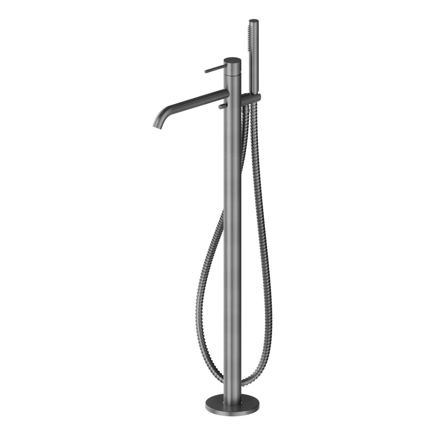 Floor mounted bath group - finish PVD Brushed Gun Metal