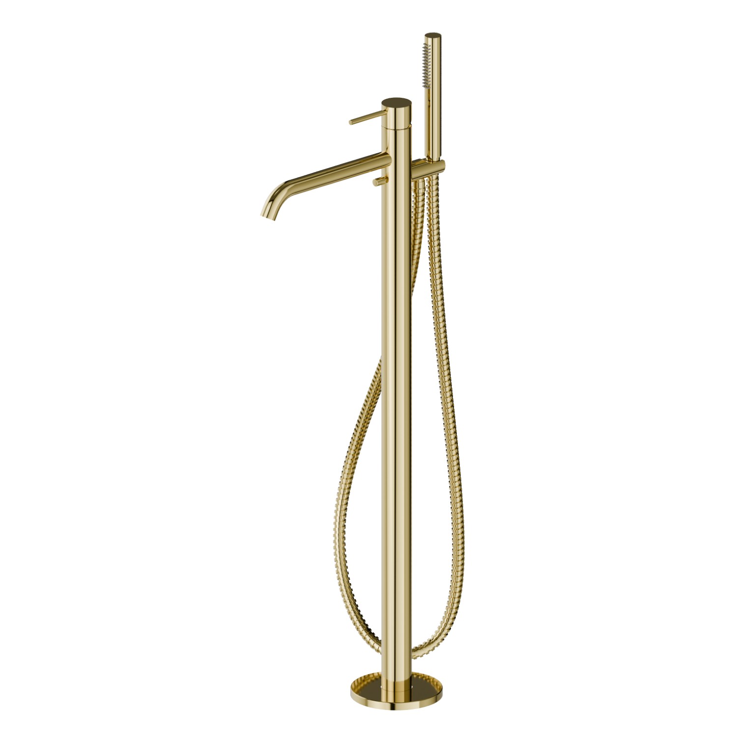 Floor mounted bath group - finish PVD Glossy Gold