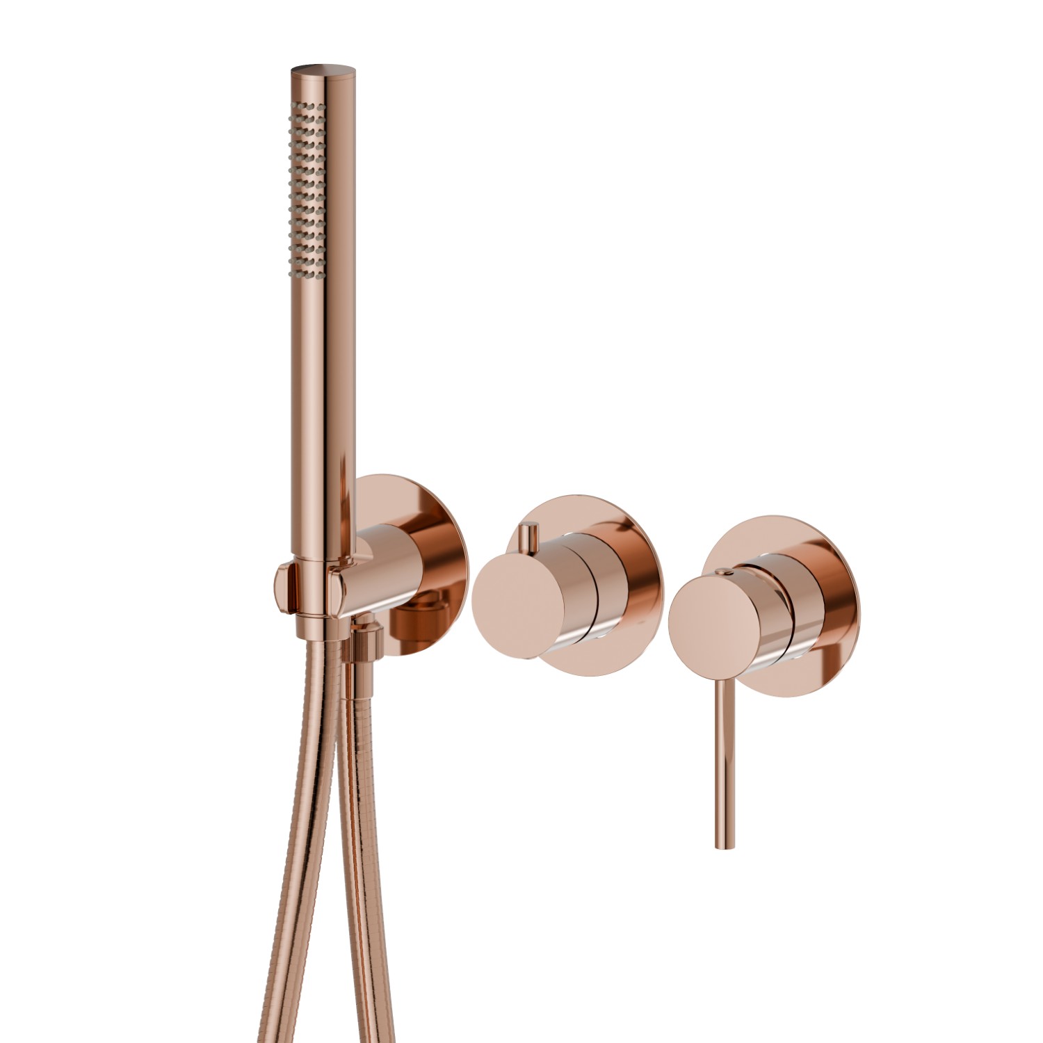 Complete concealed shower group. Ø70 - finish PVD Copper Bronze