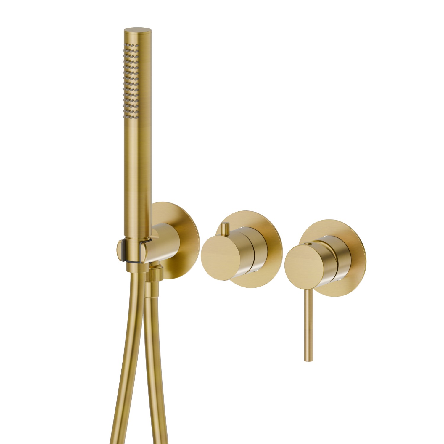 Complete concealed shower group. Ø70 - finish PVD Brushed Gold