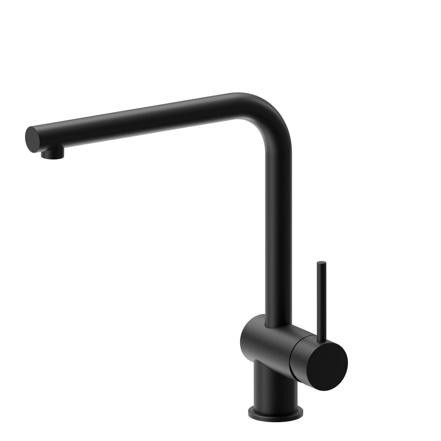 Single-lever sink mixer with L swivel spout - finish Matt Black
