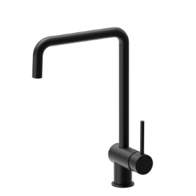 Single-lever sink mixer, squared swivel spout - finish Matt Black