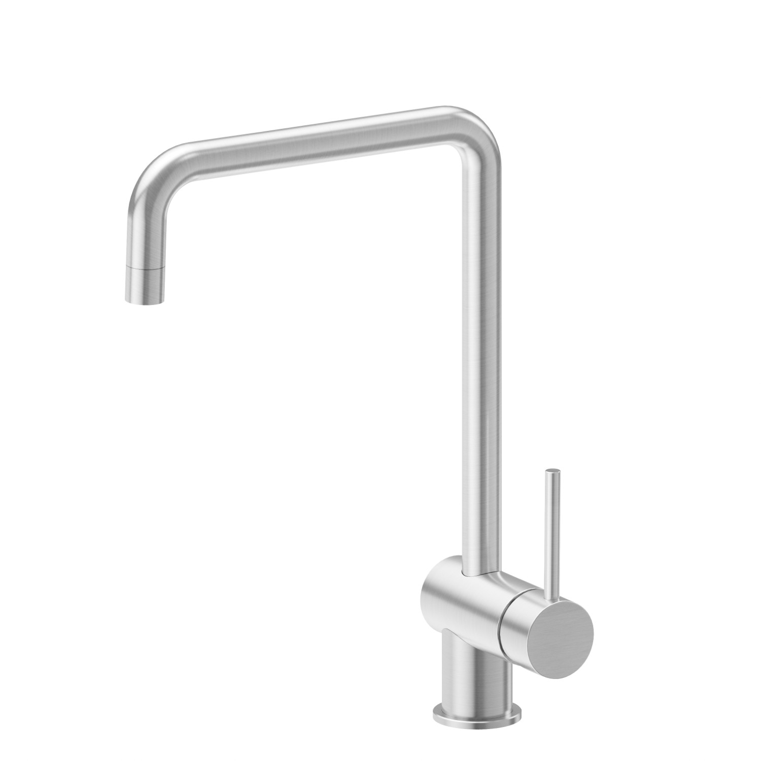Mitigeur monocommande évier avec bec carré pivotant  - finition Brushed Nickel