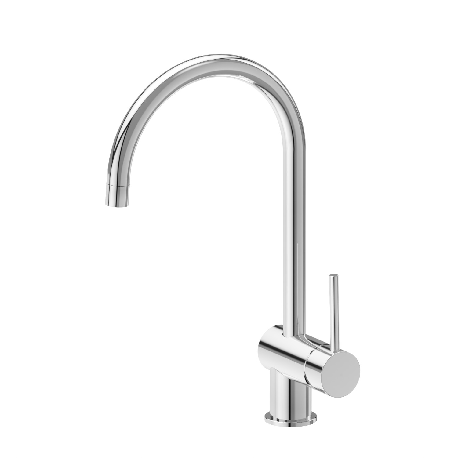 Single-lever sink mixer, round swivel spout - finish Chrome
