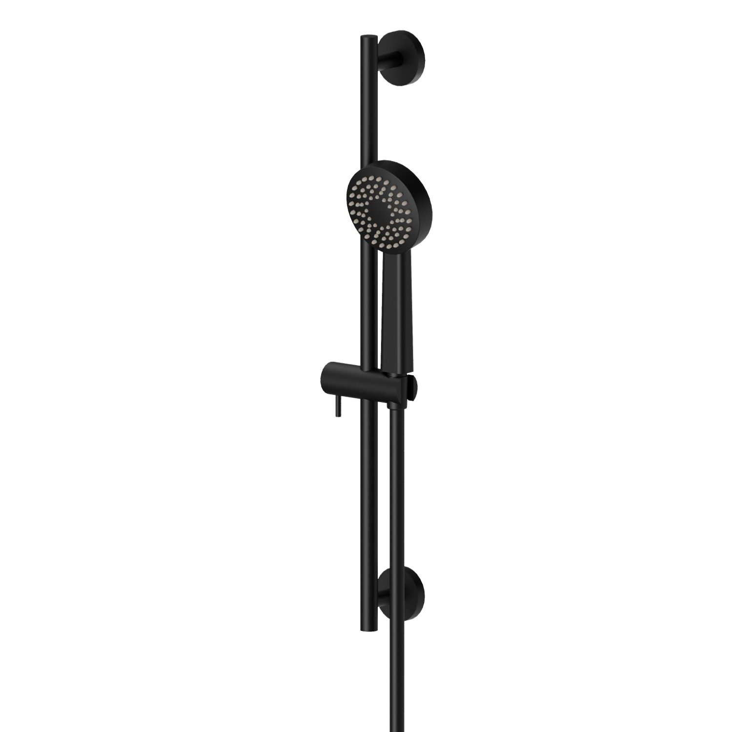 Duschstange komplett mit ABS-Handbrause und flexiblem L=150 cm - oberfläche  Schwarz matt