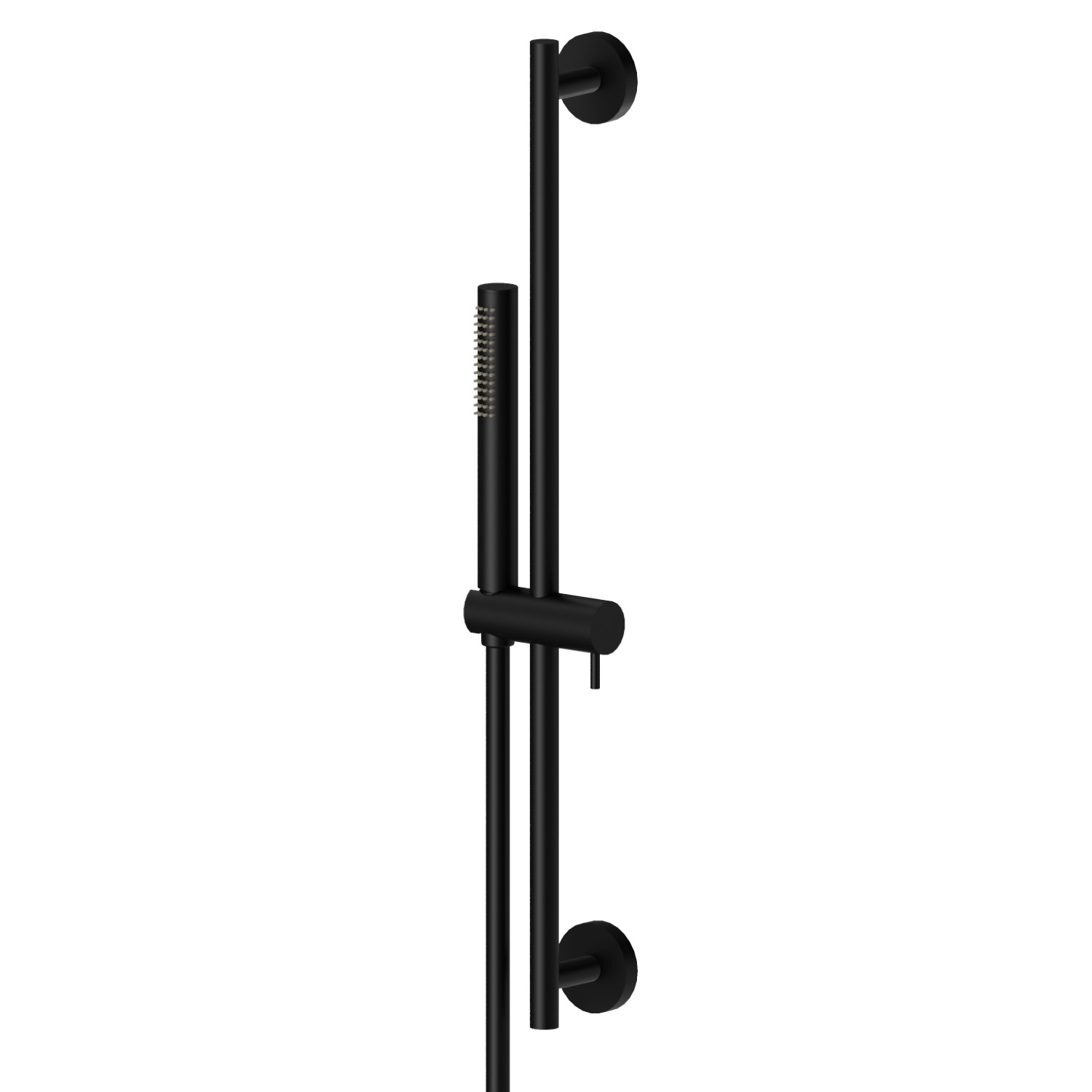 Complete shower set, with ABS hand shower, LL 150 cm flexible - finish Matt Black