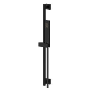 Complete brass shower set, with hand shower, L=150 cm flexible - finish Matt Black