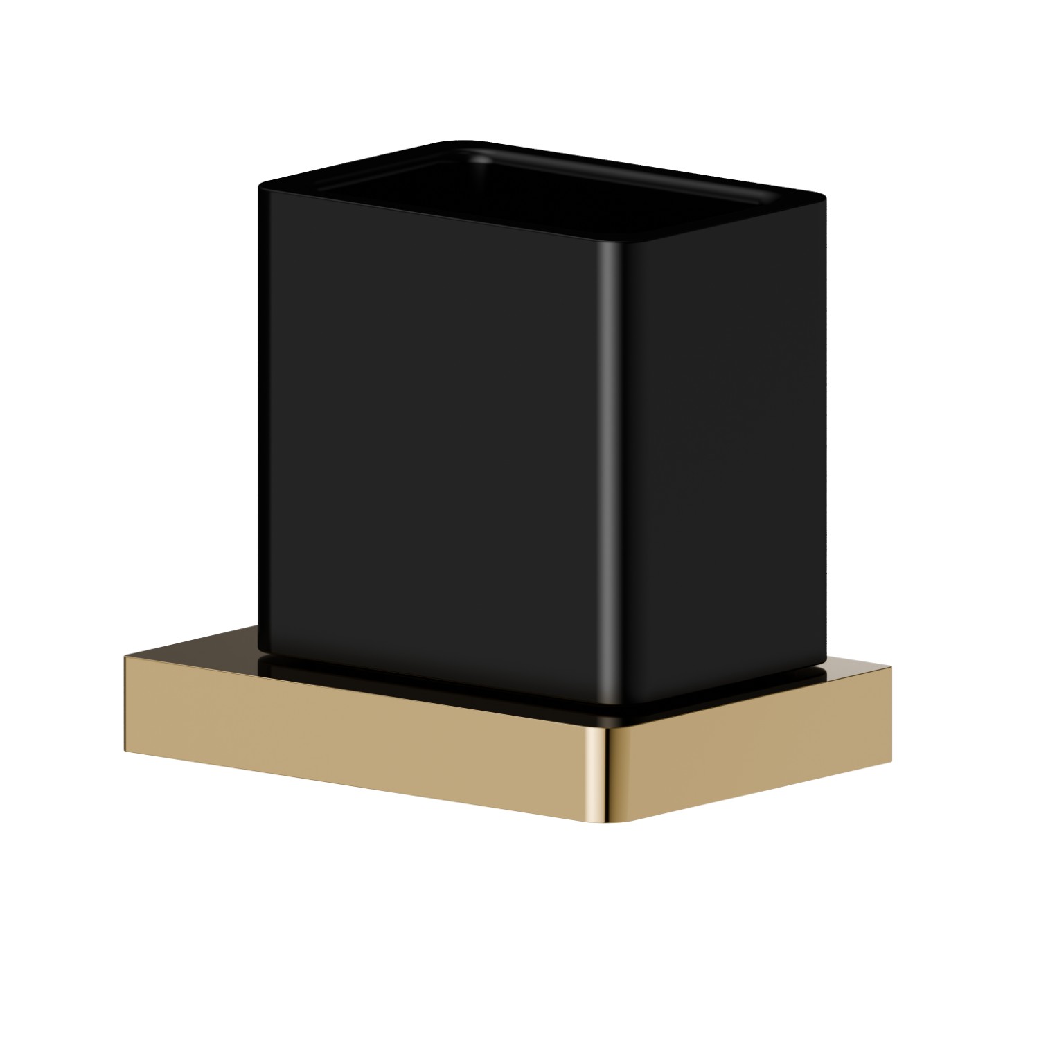 Becherhalter an der Wand. Schwarze keramik - oberfläche PVD Glossy Gold