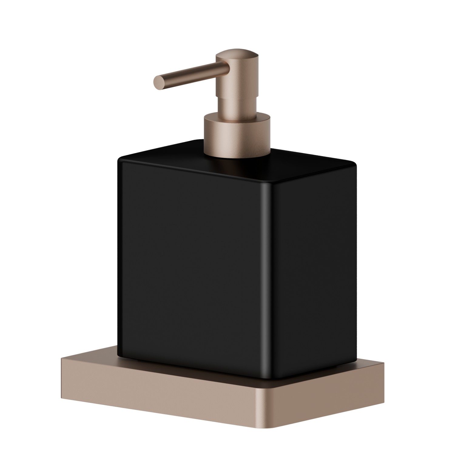 Dosa sapone a muro. Ceramica Nera - finitura Copper Satin