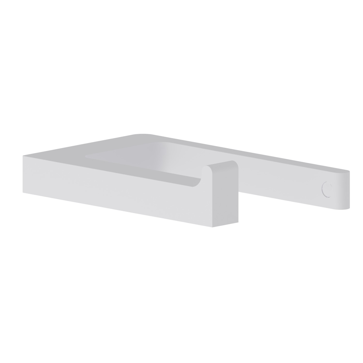 Porta rotolo a muro versione destra - finitura Bianco opaco