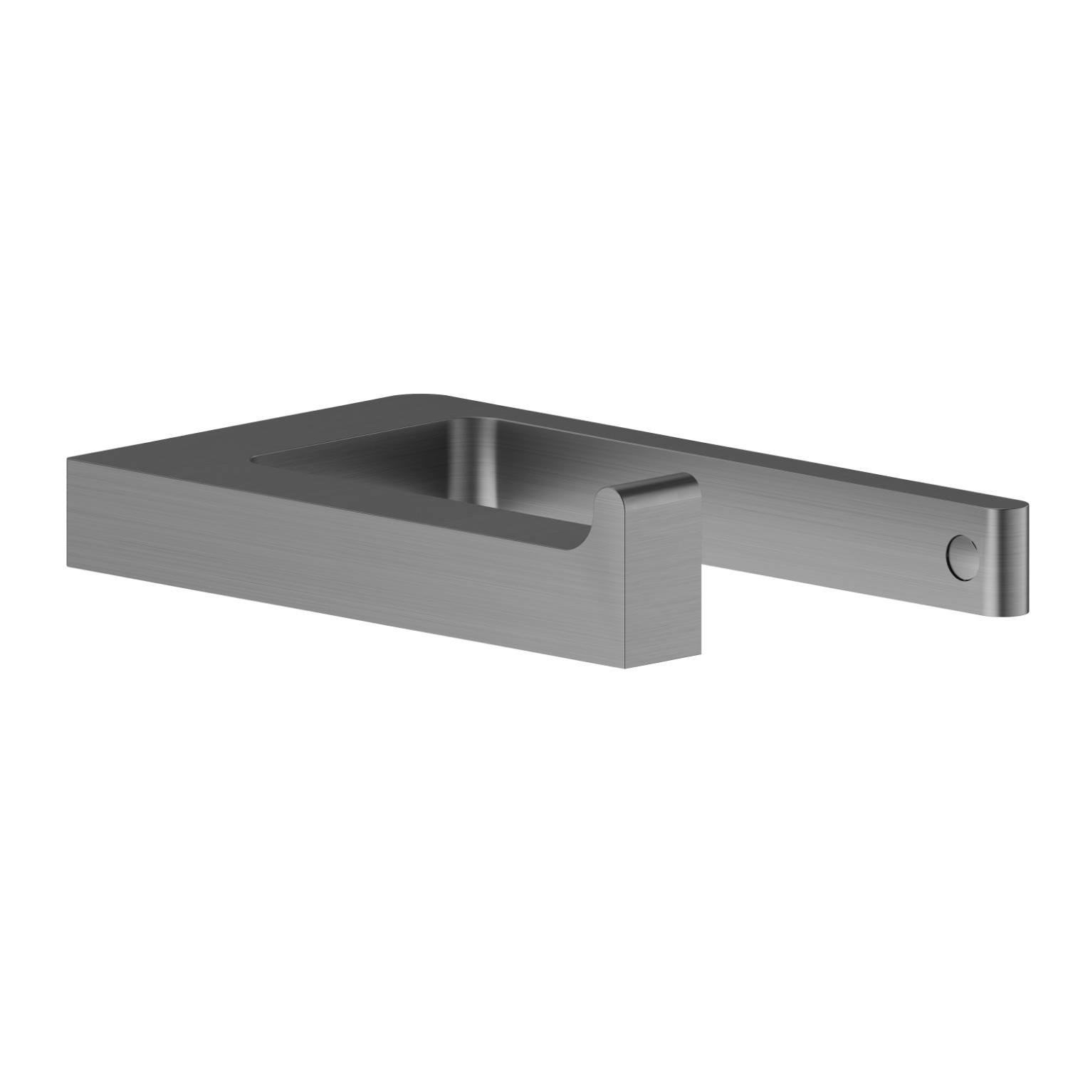 Right-side wall-mounted paper holder - finish PVD Brushed Gun Metal