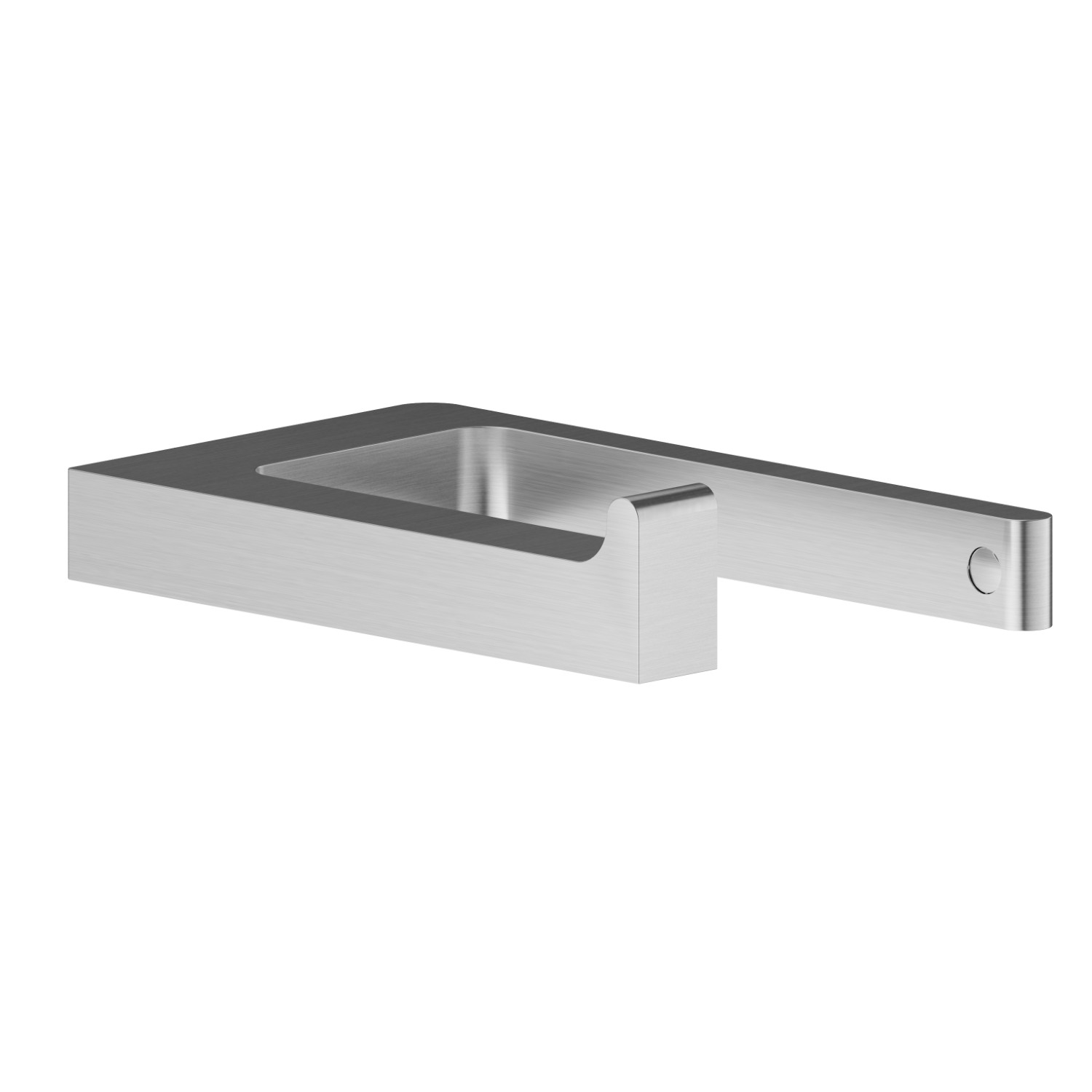 Right-side wall-mounted paper holder - finish PVD Brushed steel
