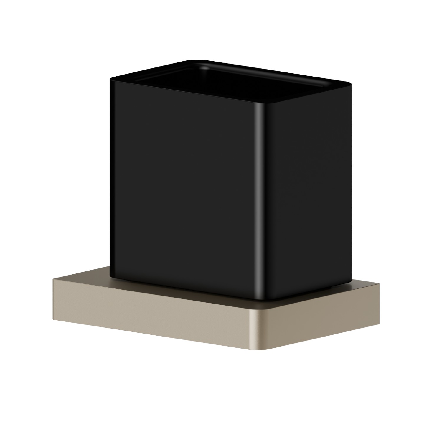 Bicchiere da appoggio. Ceramica Nera - finitura Gold Satin