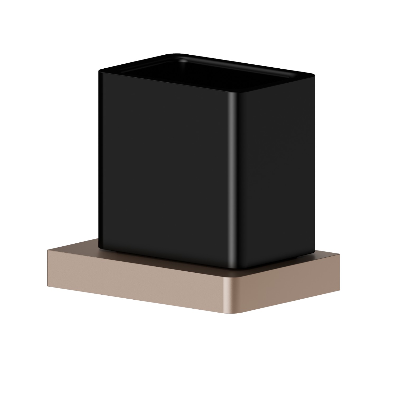 Freestanding tumbler. Black ceramic - finish Copper Glossy