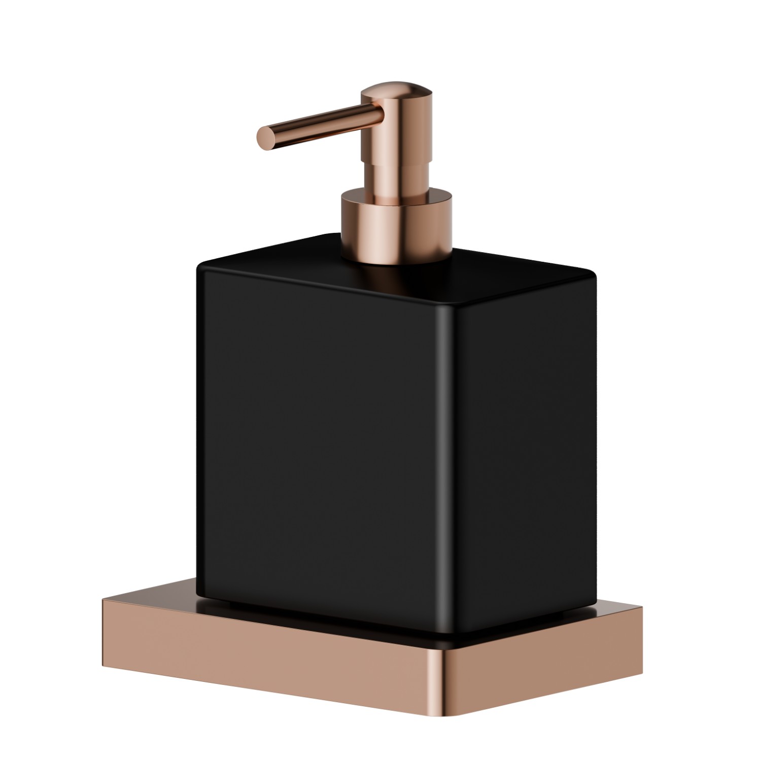 Freestanding soap dispenser. Black ceramic - finish PVD Copper Bronze