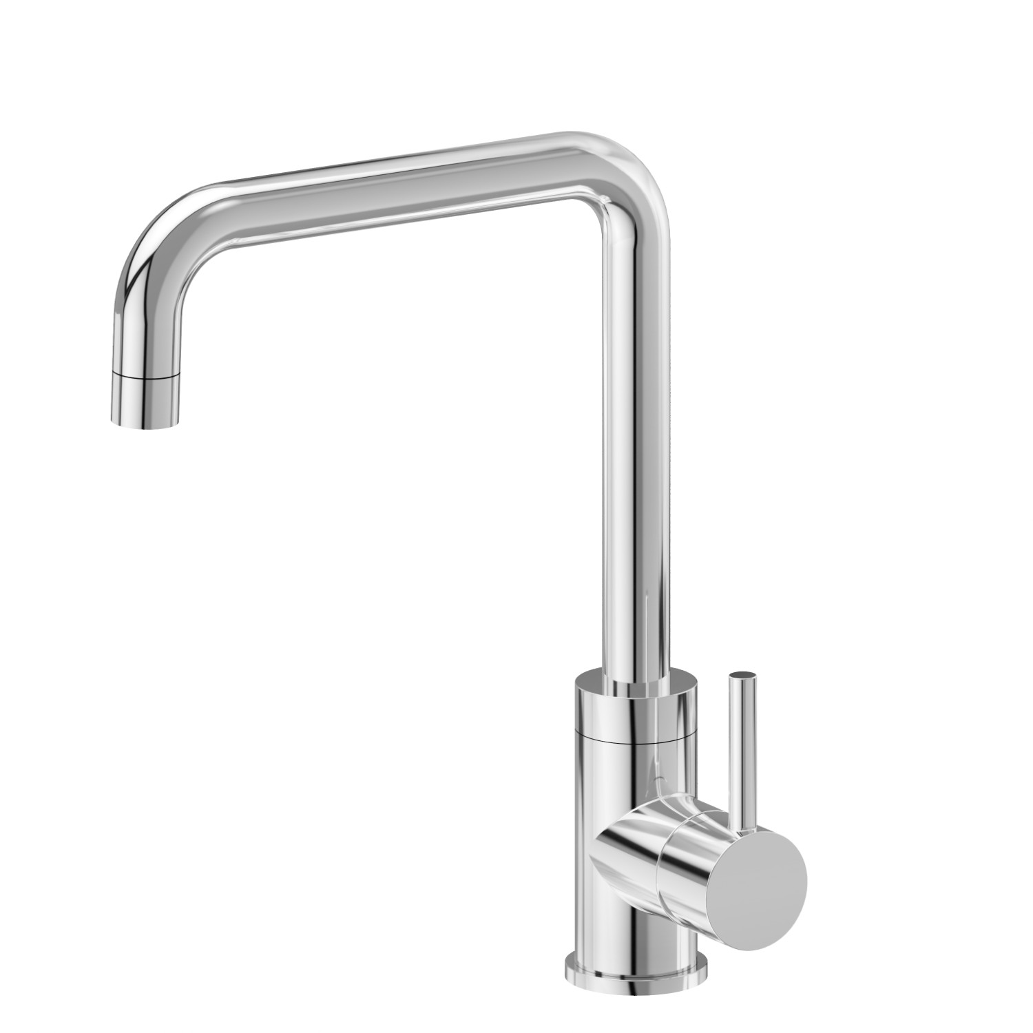 Miscelatore monocomando per lavello con bocca quadra girevole - finitura Cromo