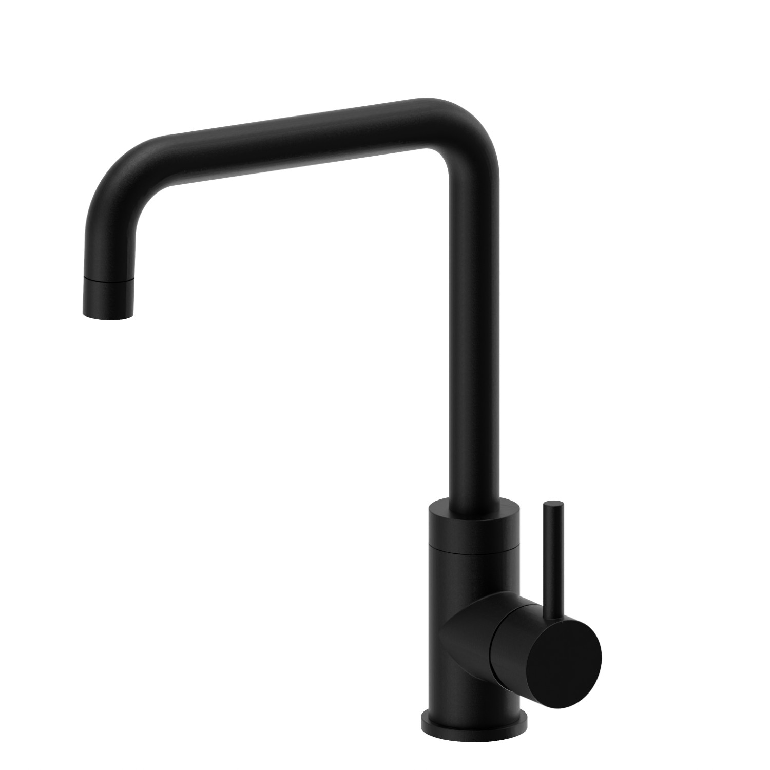 Miscelatore monocomando per lavello con bocca quadra girevole - finitura Antracite