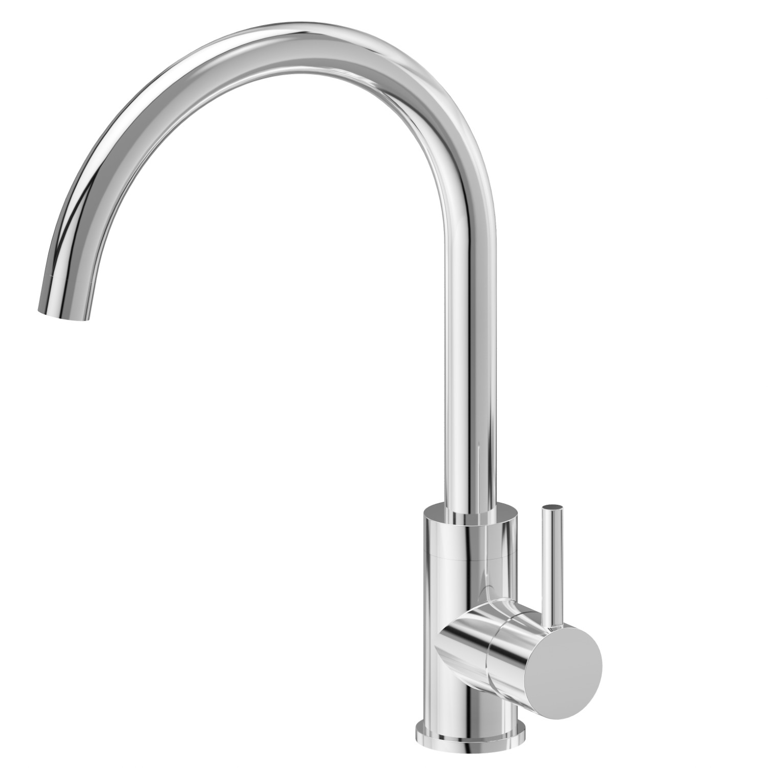 Miscelatore monocomando per lavello con bocca tonda girevole - finitura Cromo