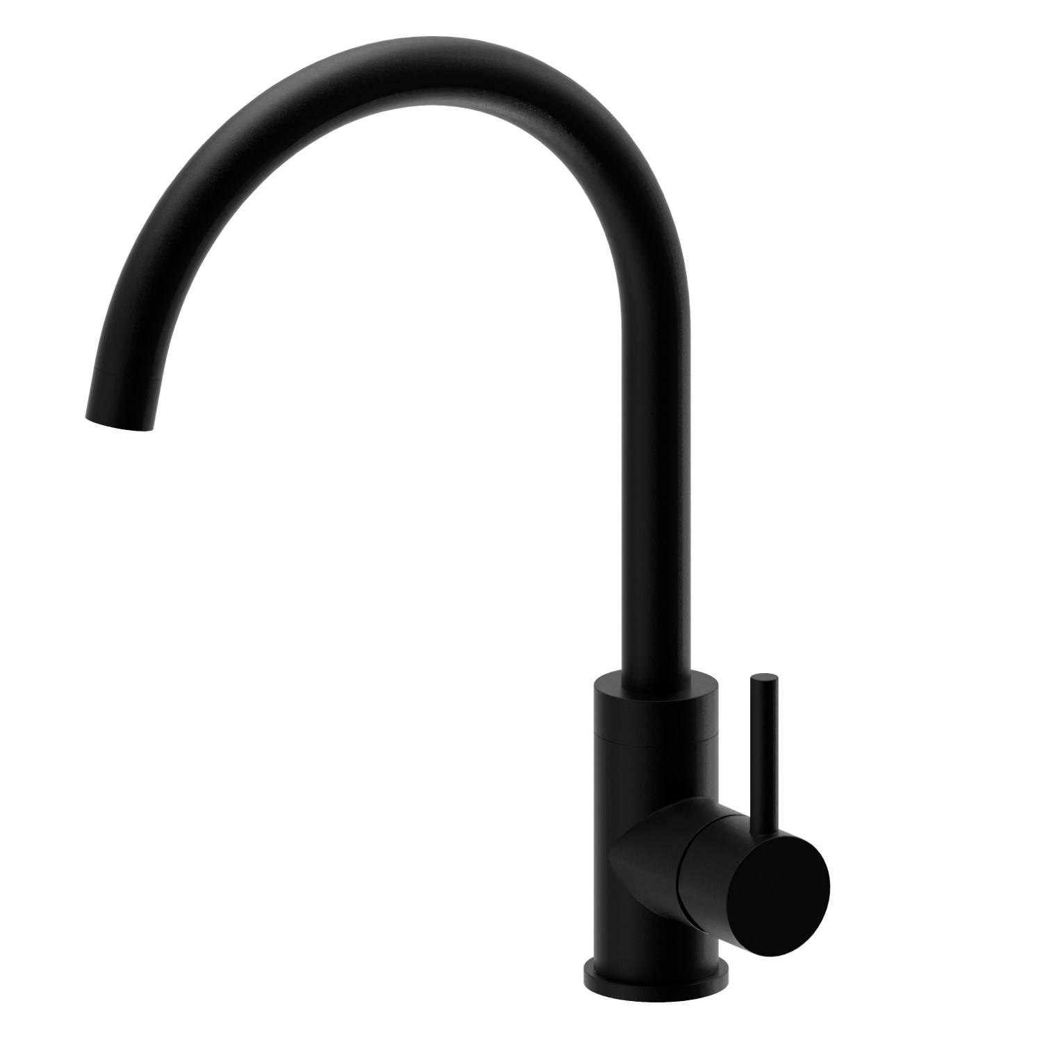 Miscelatore monocomando per lavello con bocca tonda girevole - finitura Antracite