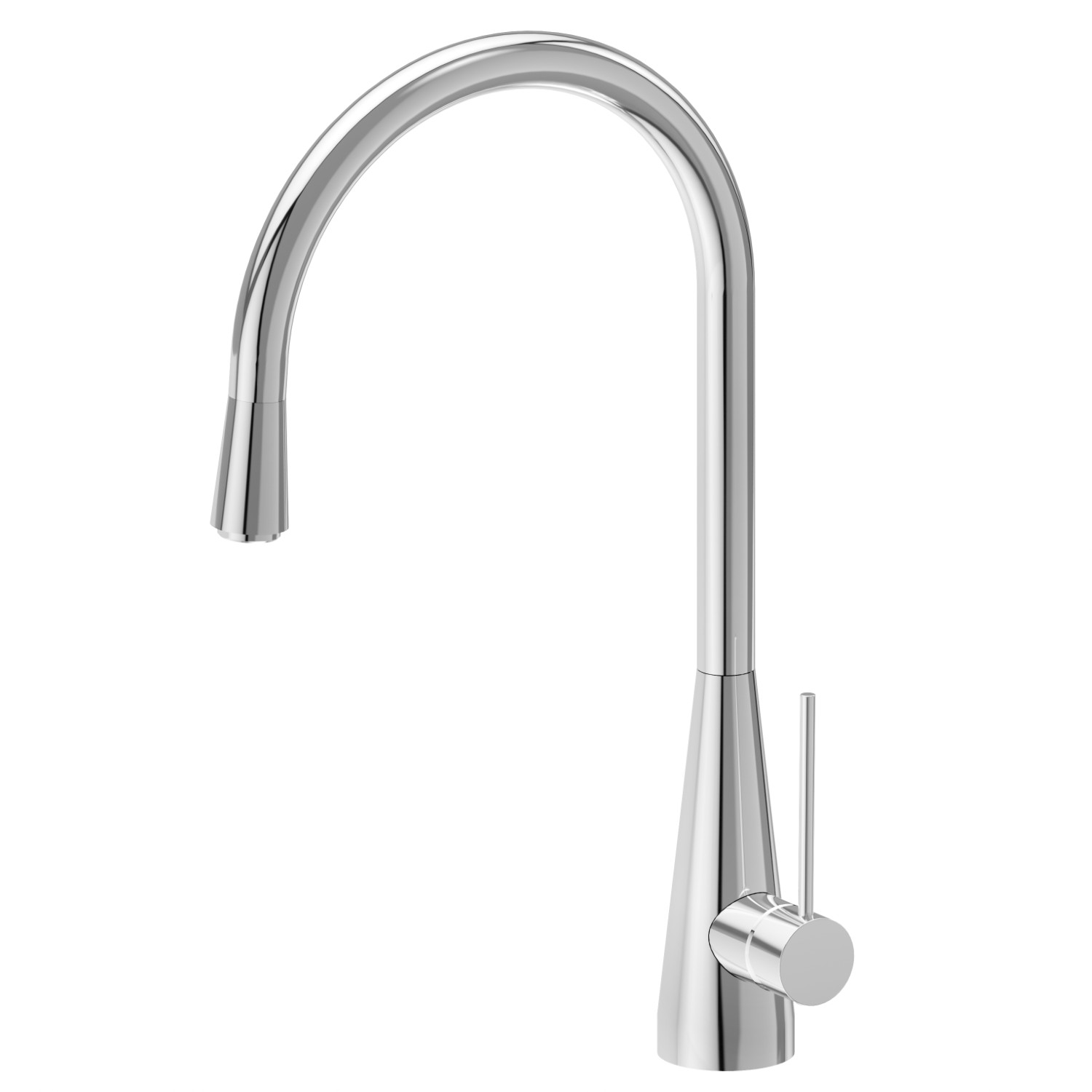 Single-lever sink mixer with round swivel spout - finish Chrome