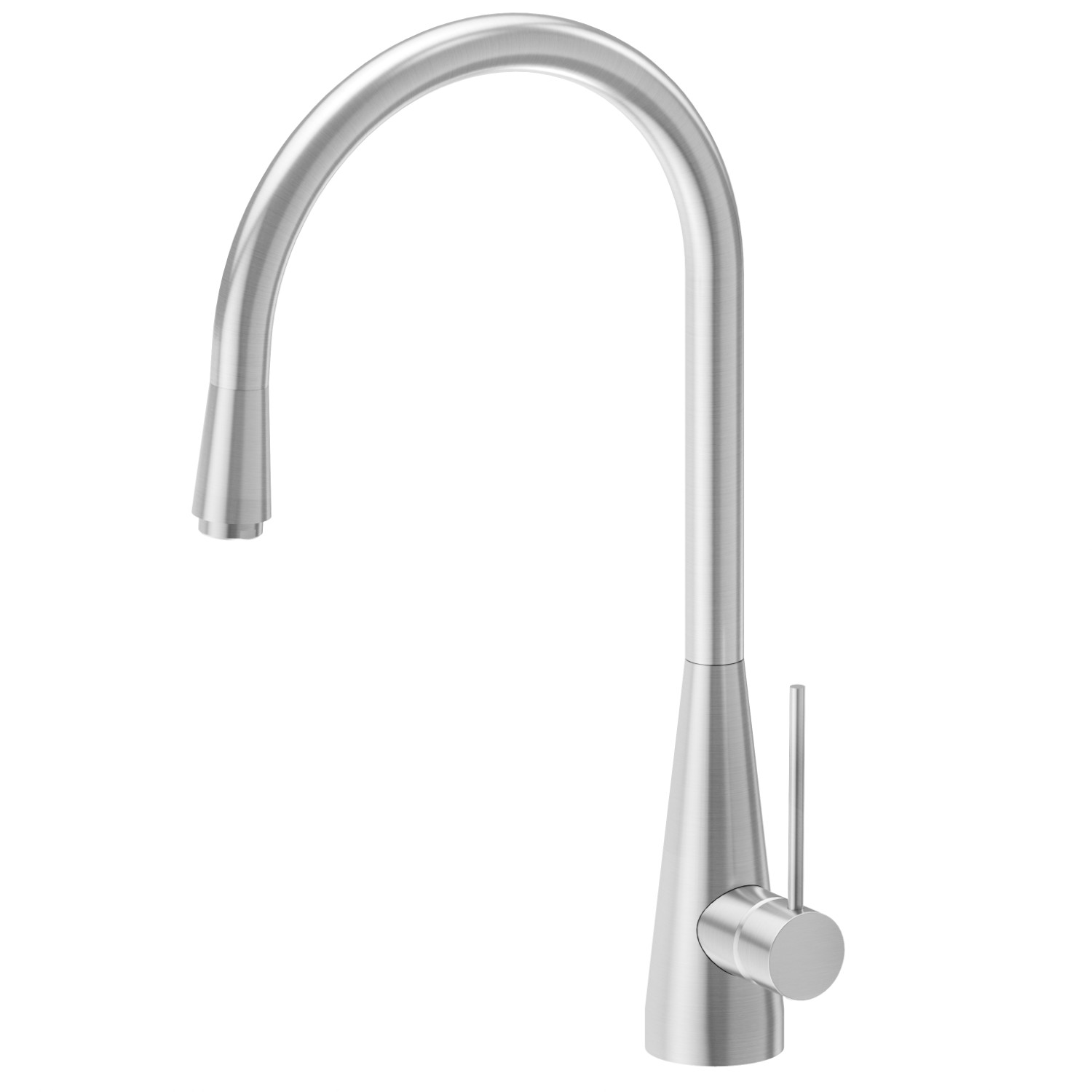 Einhebel-Spültischarmatur mit schwenkbarem Rundauslauf und herausziehbarer
Einstrahlbrause - oberfläche PVD Edelstahl 