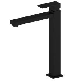 Single lever basin mixer, high version, for above counter basin - finish Matt Black