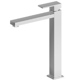 Single lever basin mixer, high version, for above counter basin - finish Chrome