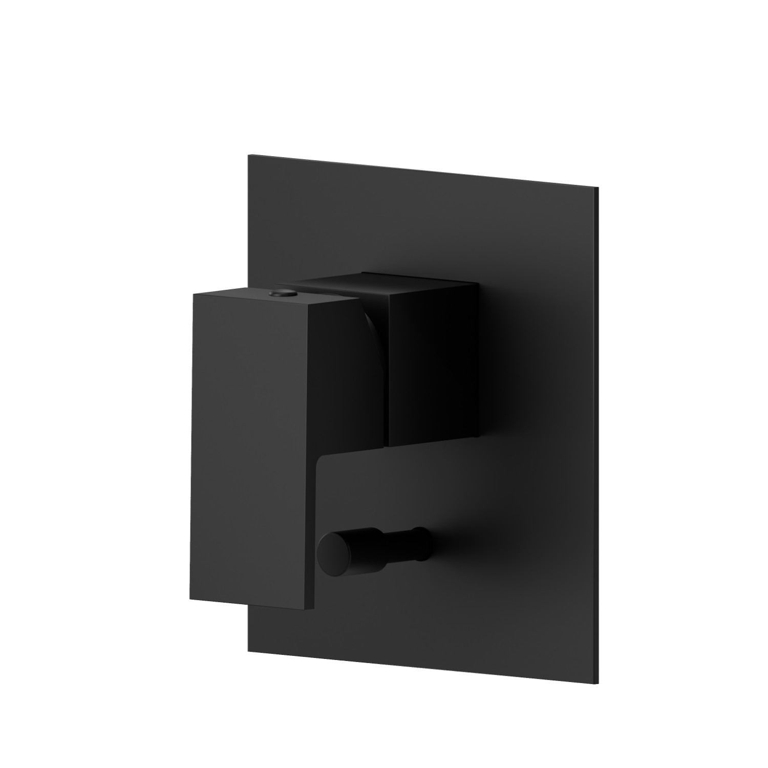 Single lever concealed mixer with 2 ways out automatic diverter, 1/2” connections. External part - finish Matt Black