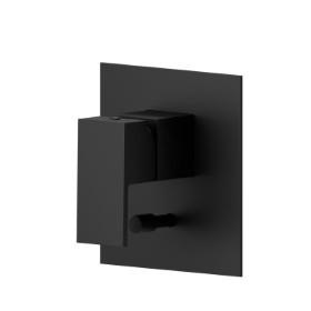 Single lever concealed mixer with 2 ways out automatic diverter, 1/2” connections. External part - finish Matt Black