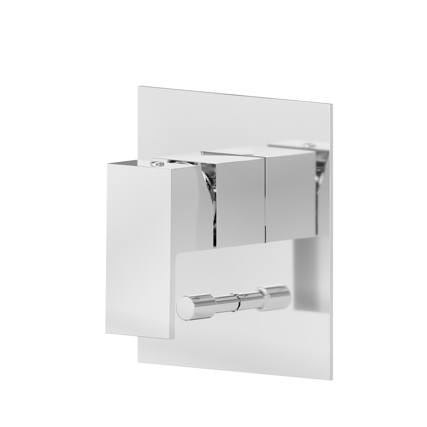 Einbau-einhebelmischer mit automatischer umstellung mit 2-wege, 1/2” ein- und ausgänge. Außenteil - oberfläche Chrom