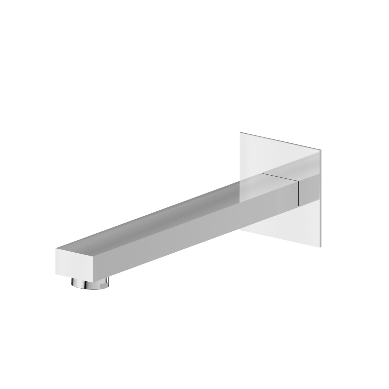Wandmontierter Auslauf für Wannenbatterie mit 1/2” - oberfläche Chrom