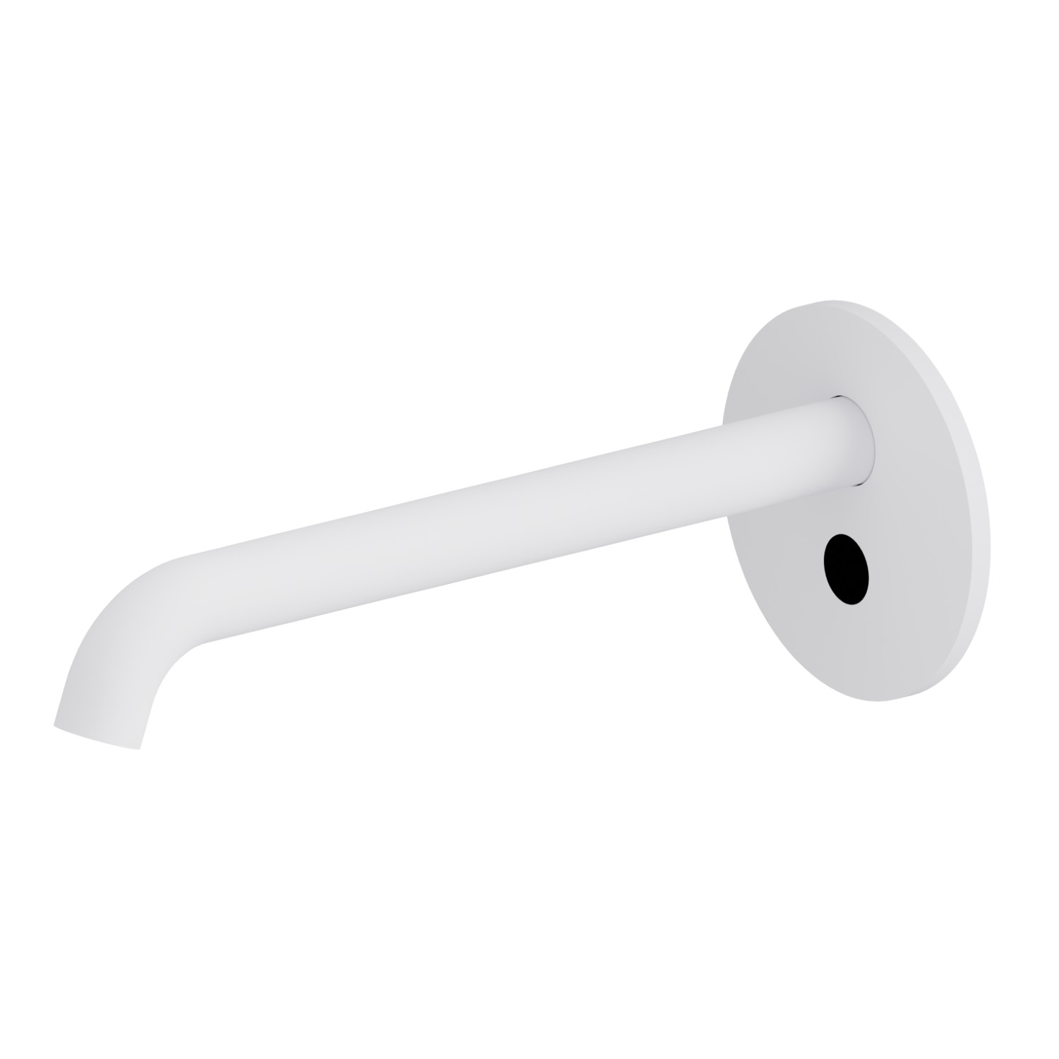 Wall mounted basin spout. With stop valves to regulate flow and temperature - finish Matt White