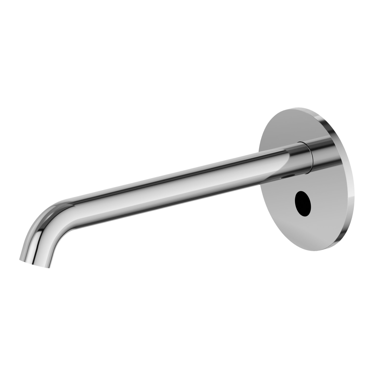 Wall mounted basin spout. With stop valves to regulate flow and temperature - finish Chrome