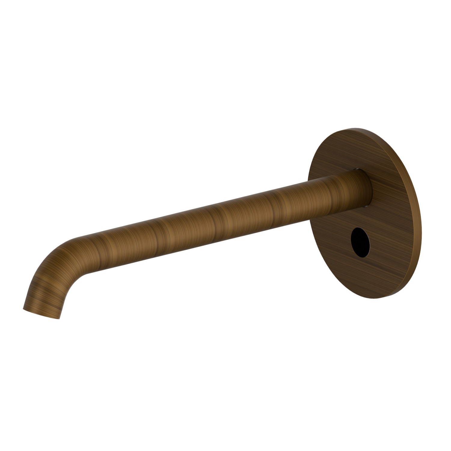 Wall mounted basin spout. With stop valves to regulate flow and temperature - finish Groove Bronze