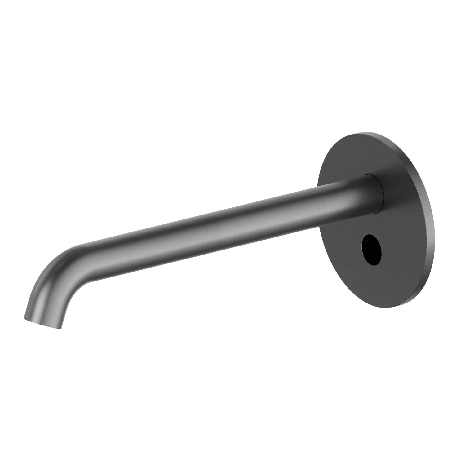 Wall mounted basin spout. With stop valves to regulate flow and temperature - finish PVD Brushed Gun Metal