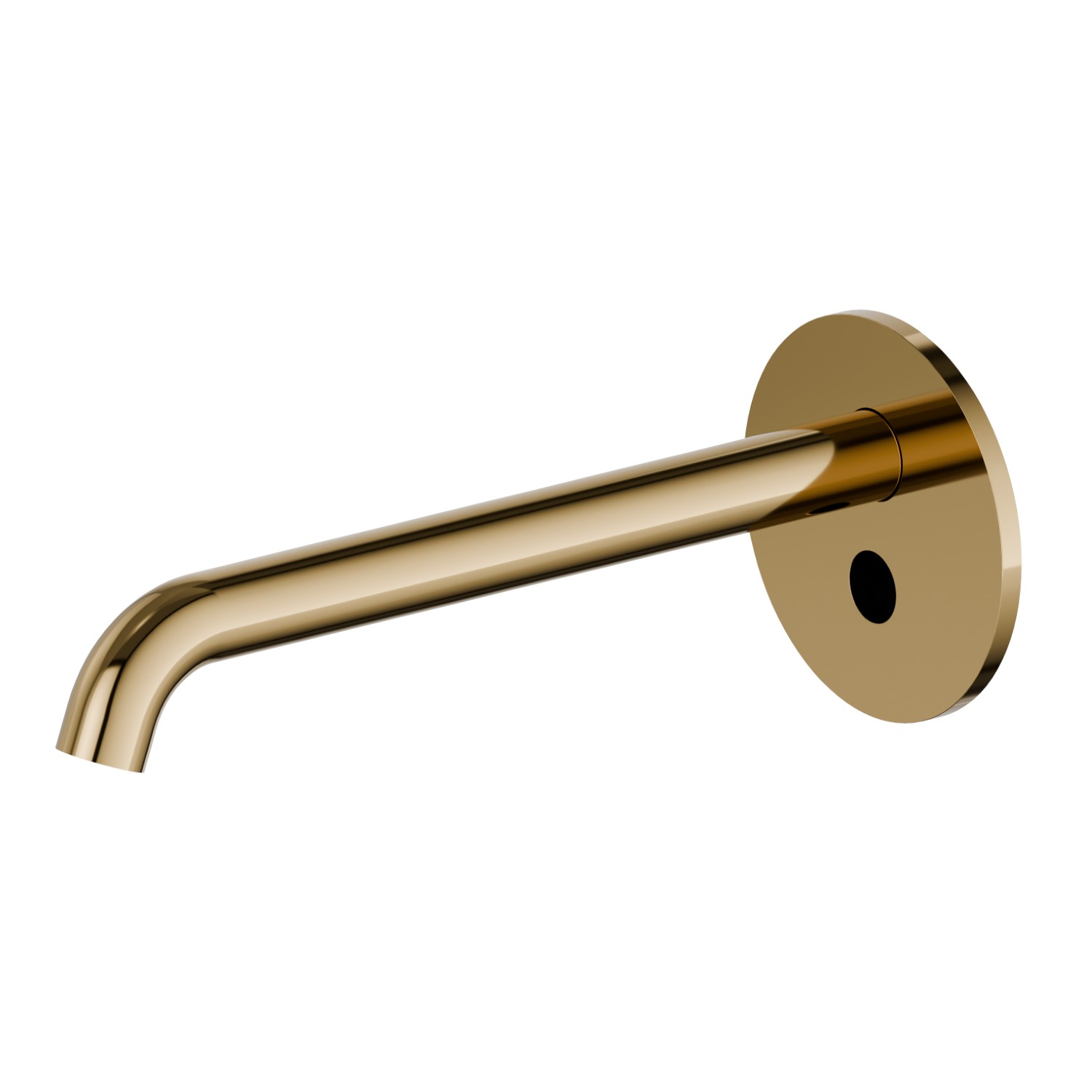Wall mounted basin spout. With stop valves to regulate flow and temperature - finish PVD Glossy Gold