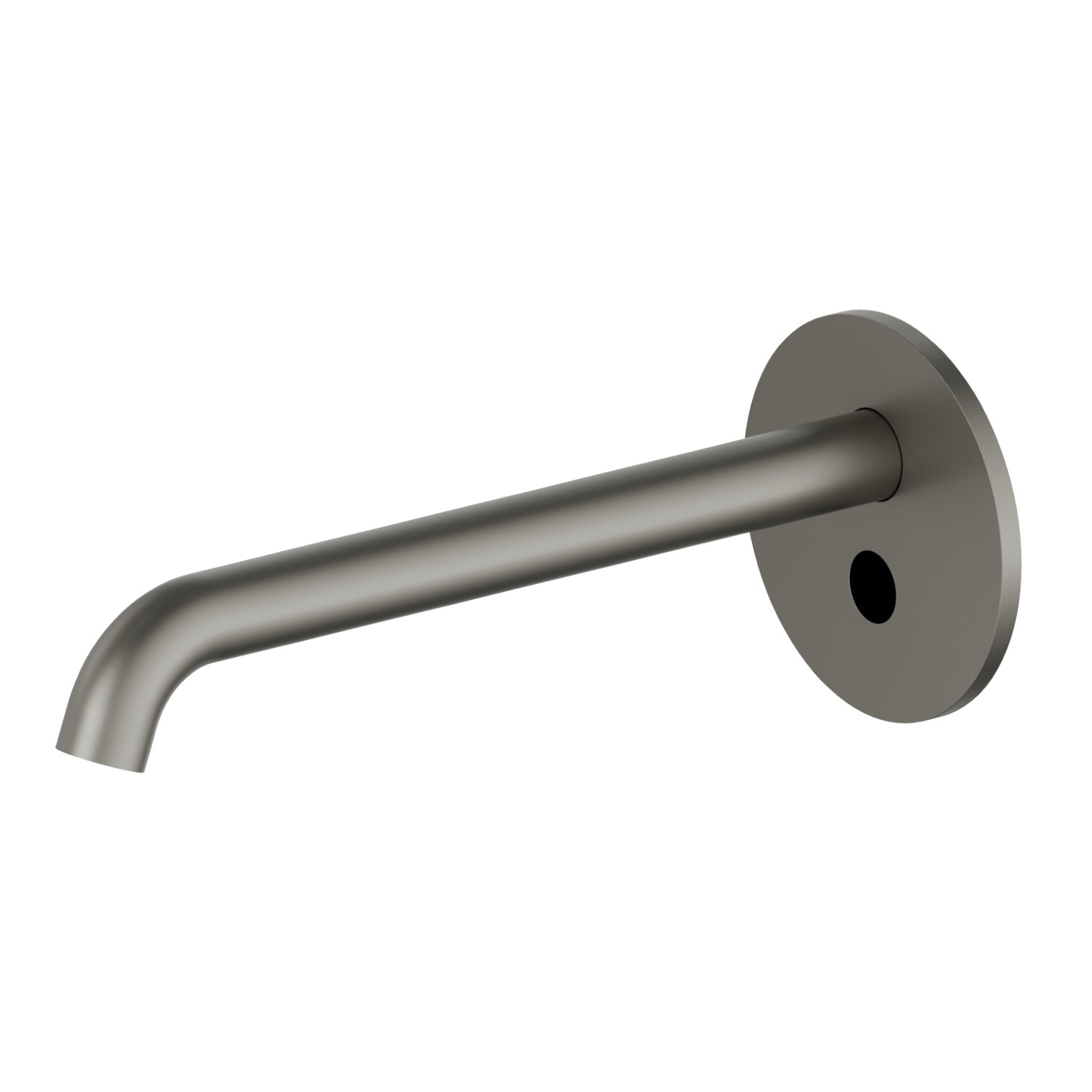 Wall mounted basin spout. With stop valves to regulate flow and temperature - finish Titanium Satin